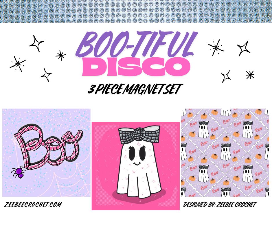 BOO-TIFUL DISCO 3 Piece Fridge Magnet Set