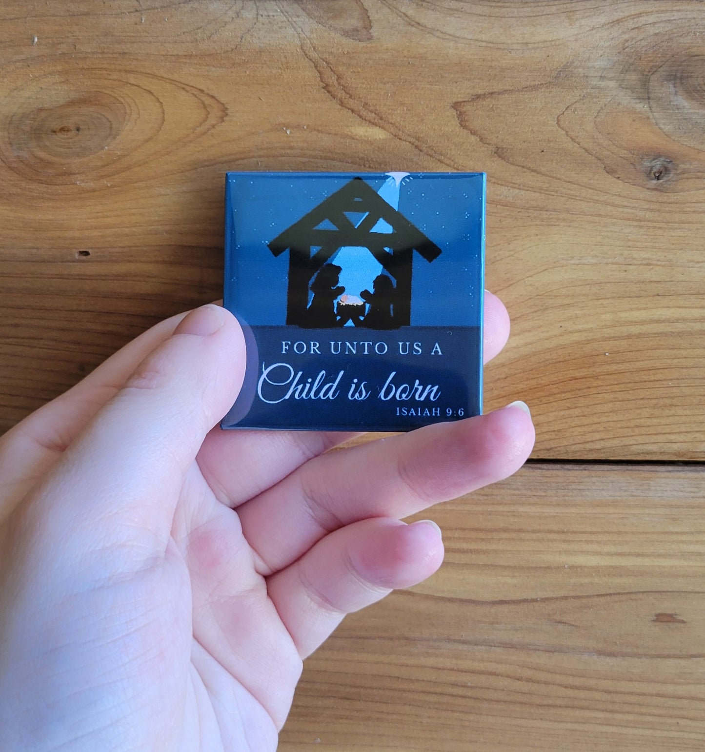 Child is Born Nativity Fridge Magnet